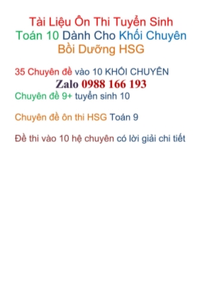 Ôn thi vào Lớp 10 môn Toán - Chủ đề Biểu thức đại số và các vấn đề liên quan